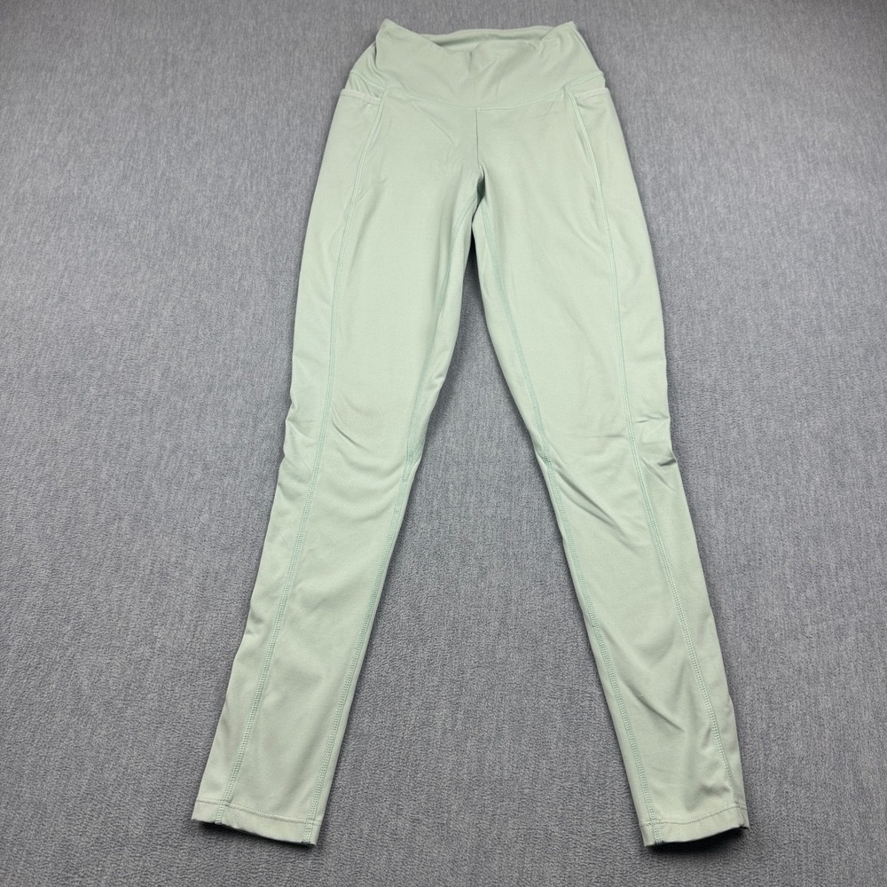 Gymshark Leggings XS Green Energy‎ Seamless High Waisted Athletic Yoga 29" Gym